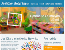 Tablet Screenshot of jeslickybetynka.cz